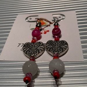 Rose Quartz and Ágata Earrings